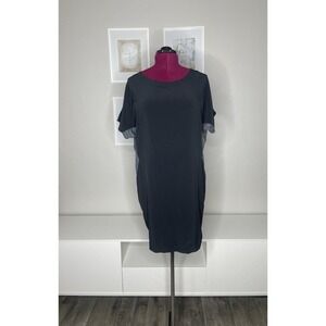 Smartwool Genius Shirt Dress Womens Large Merino Wool Blend Short Sleeve Pockets